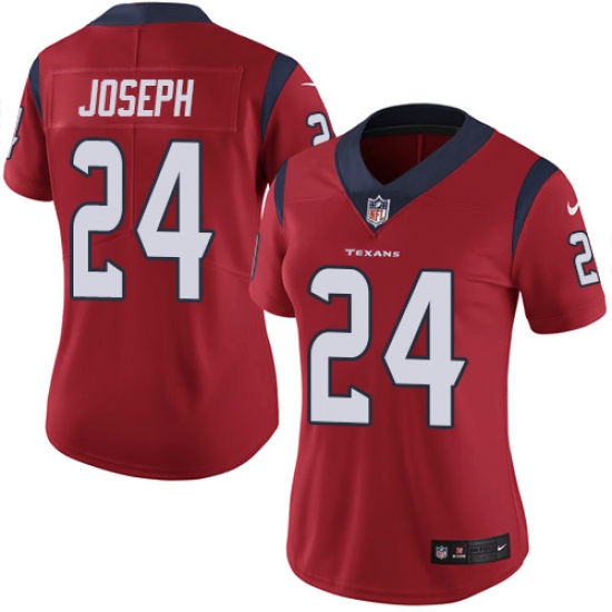 Women's Nike Houston Texans #24 Johnathan Joseph Limited Red Alternate Vapor Untouchable NFL Jersey - Ujersey