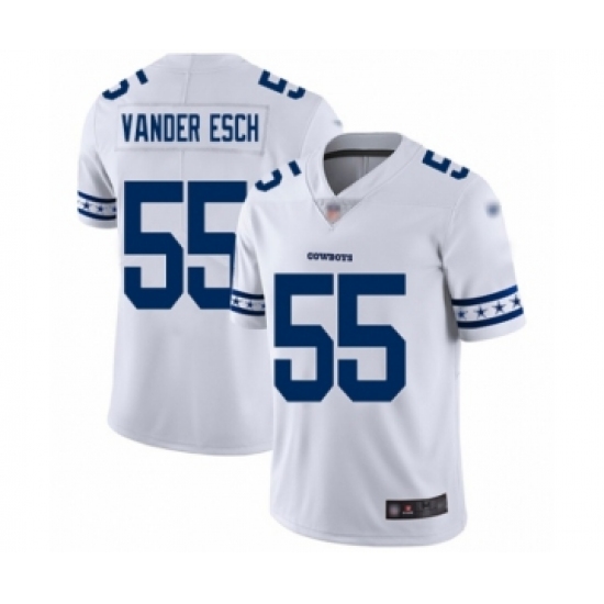 Men's Dallas Cowboys #55 Leighton Vander Esch White Team Logo Fashion Limited Player Football Jersey - Ujersey