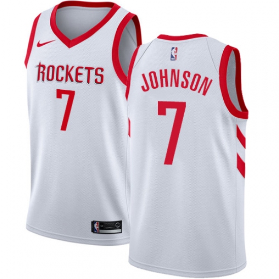 Youth Nike Houston Rockets #7 Joe Johnson Swingman White NBA Jersey - Association Edition - Ujersey