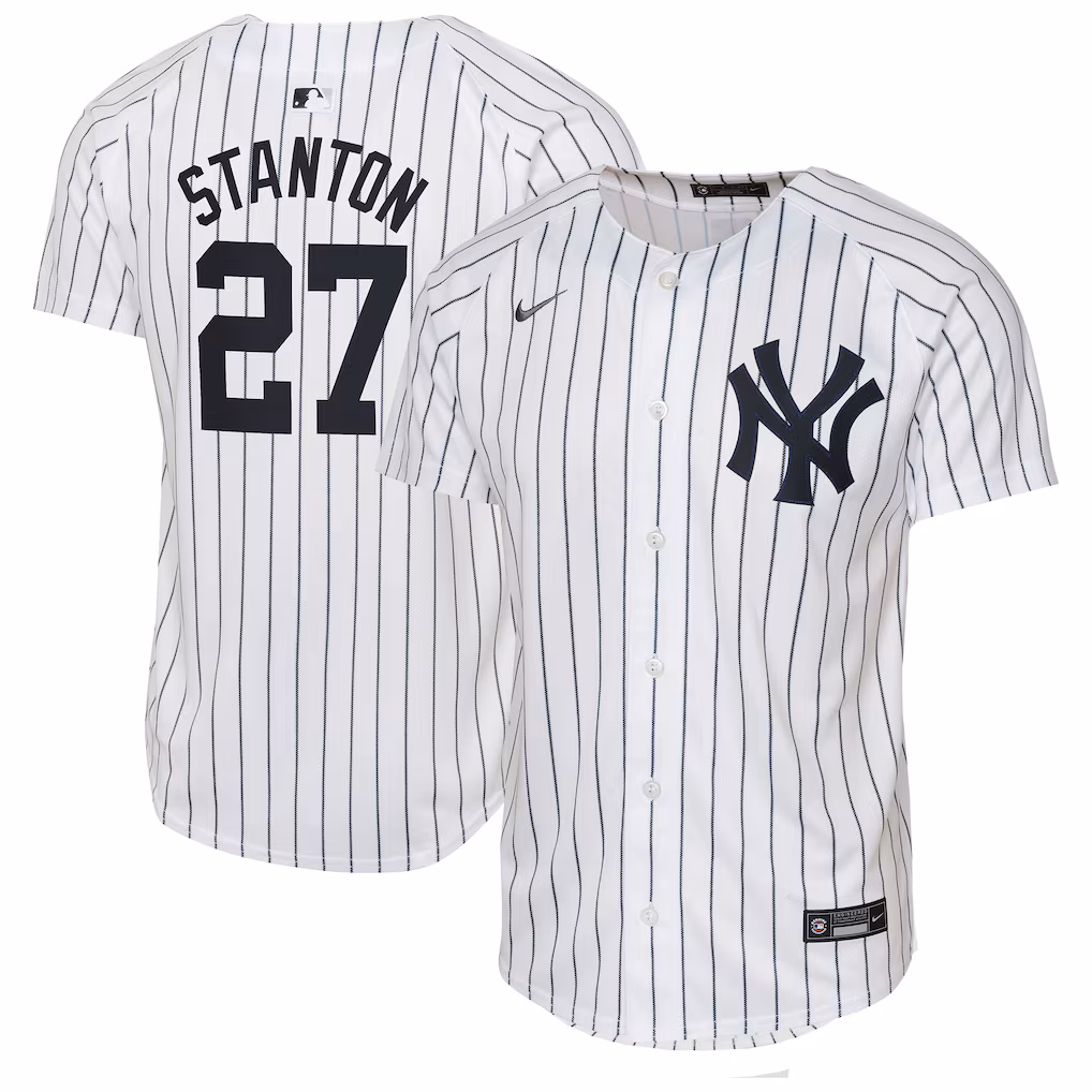 Youth New York Yankees Giancarlo Stanton Nike White Home Limited Player Jersey - ujerseystore