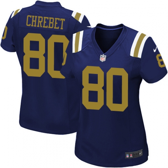 Women's Nike New York Jets #80 Wayne Chrebet Limited Navy Blue Alternate NFL Jersey - Ujersey