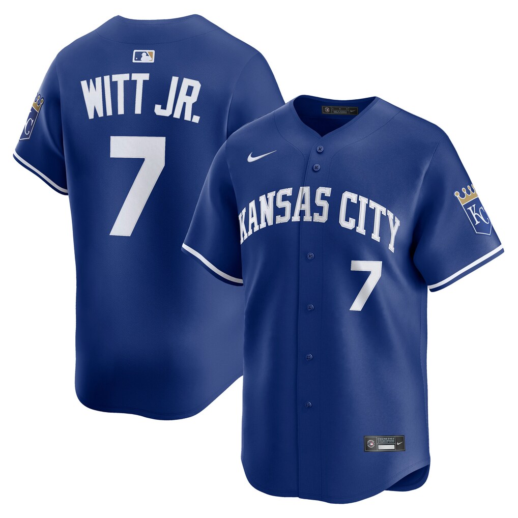 Men's Kansas City Royals Bobby Witt Jr. Nike Royal Alternate 2 Limited Player Jersey