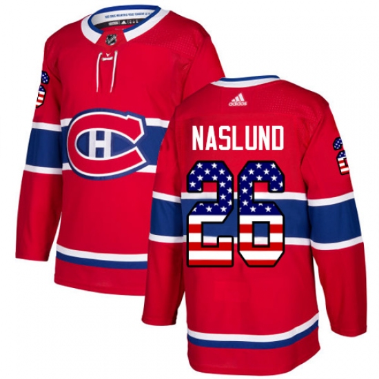 Youth Adidas Montreal Canadiens #26 Mats Naslund Authentic Red USA Flag Fashion NHL Jersey - Ujersey