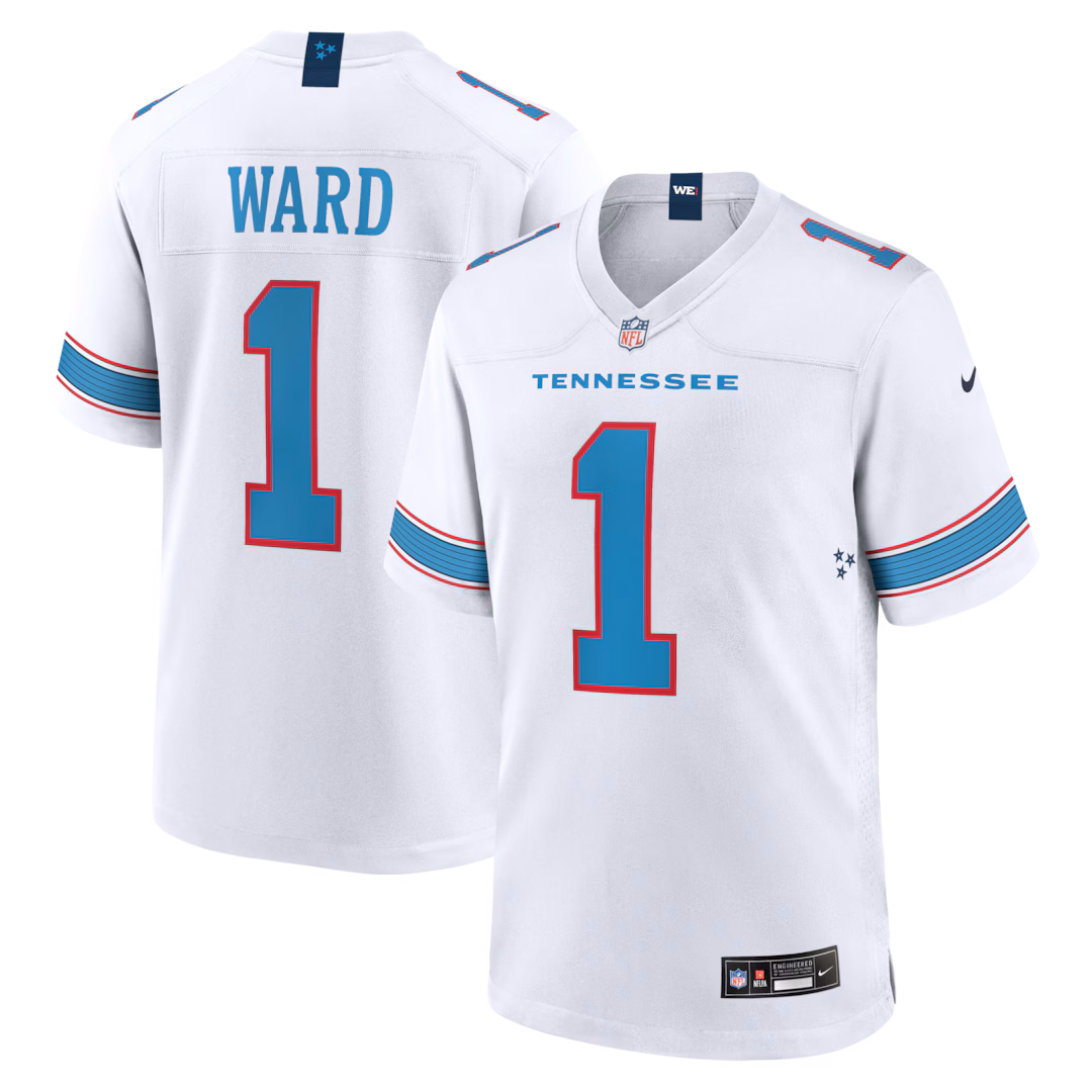 Men's Tennessee Titans Cameron Ward Nike White Game Jersey - SUjersey01