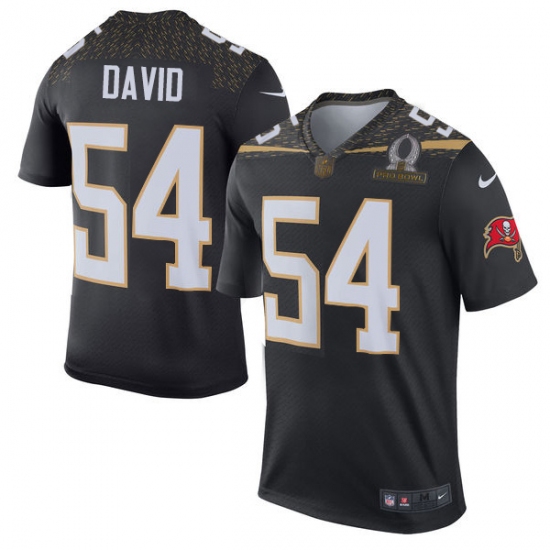 Men's Nike Tampa Bay Buccaneers #54 Lavonte David Elite Black Team Irvin 2016 Pro Bowl NFL Jersey
