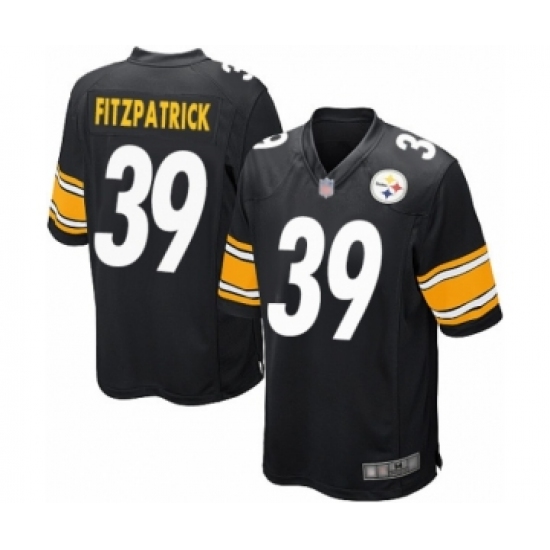 Men's Pittsburgh Steelers #39 Minkah Fitzpatrick Game Black Team Color Football Jersey - Ujersey