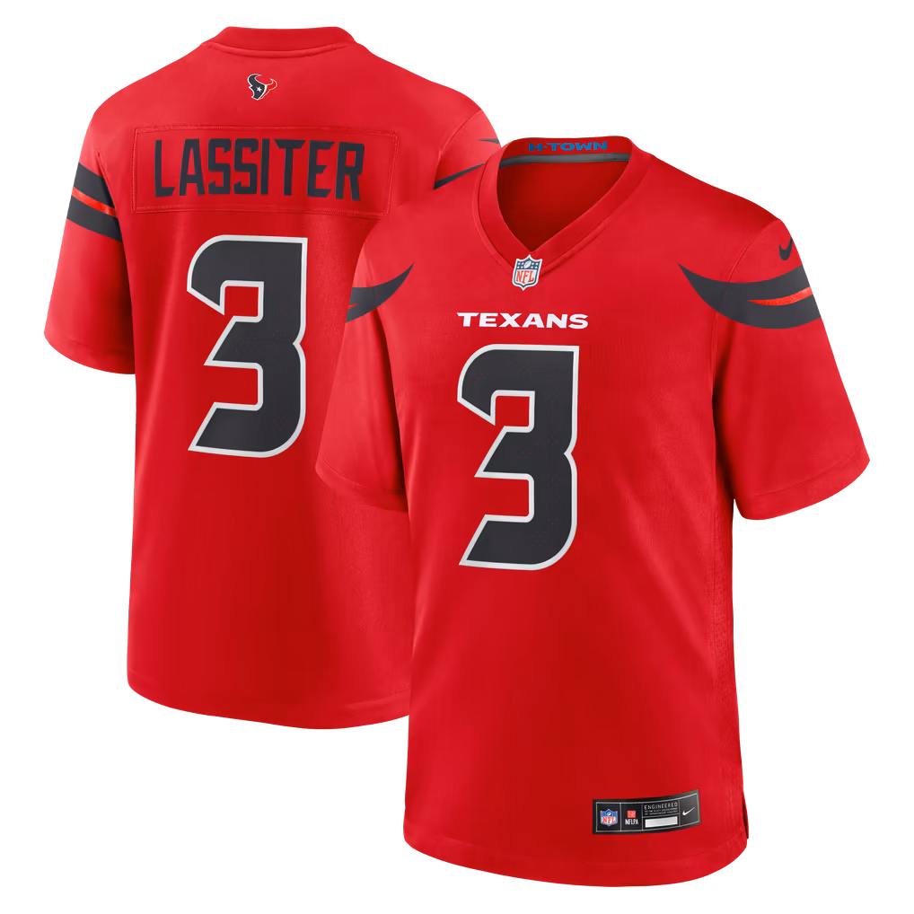 Men's Houston Texans Kamari Lassiter Nike Red Alternate Game Jersey - Ujersey