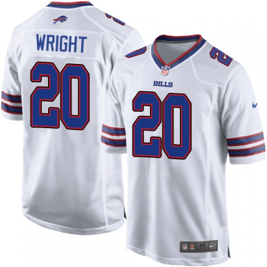 Men's Nike Buffalo Bills #20 Shareece Wright Game White NFL Jersey - Ujersey