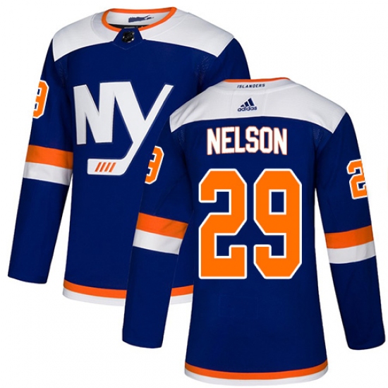 Men's Adidas New York Islanders #29 Brock Nelson Premier Blue Alternate NHL Jersey - Ujersey