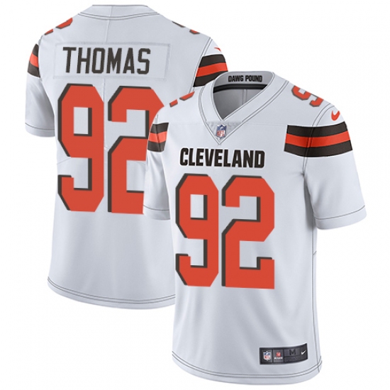 Youth Nike Cleveland Browns #92 Chad Thomas White Vapor Untouchable Limited Player NFL Jersey - Ujersey