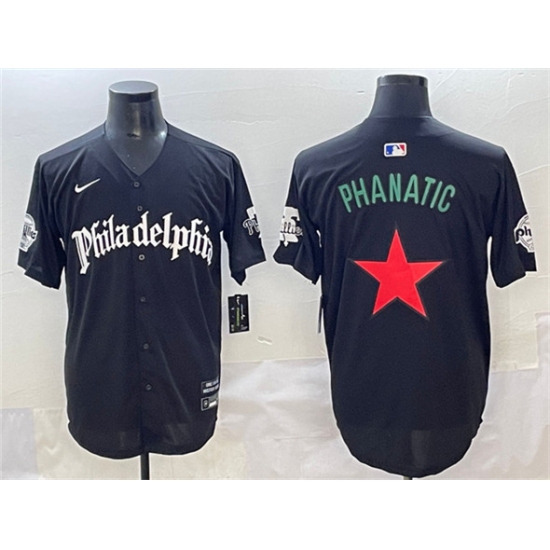 Men's Philadelphia Phillies Black Gothic Phanatic Vapor Limited Stitched Jersey - Ujersey
