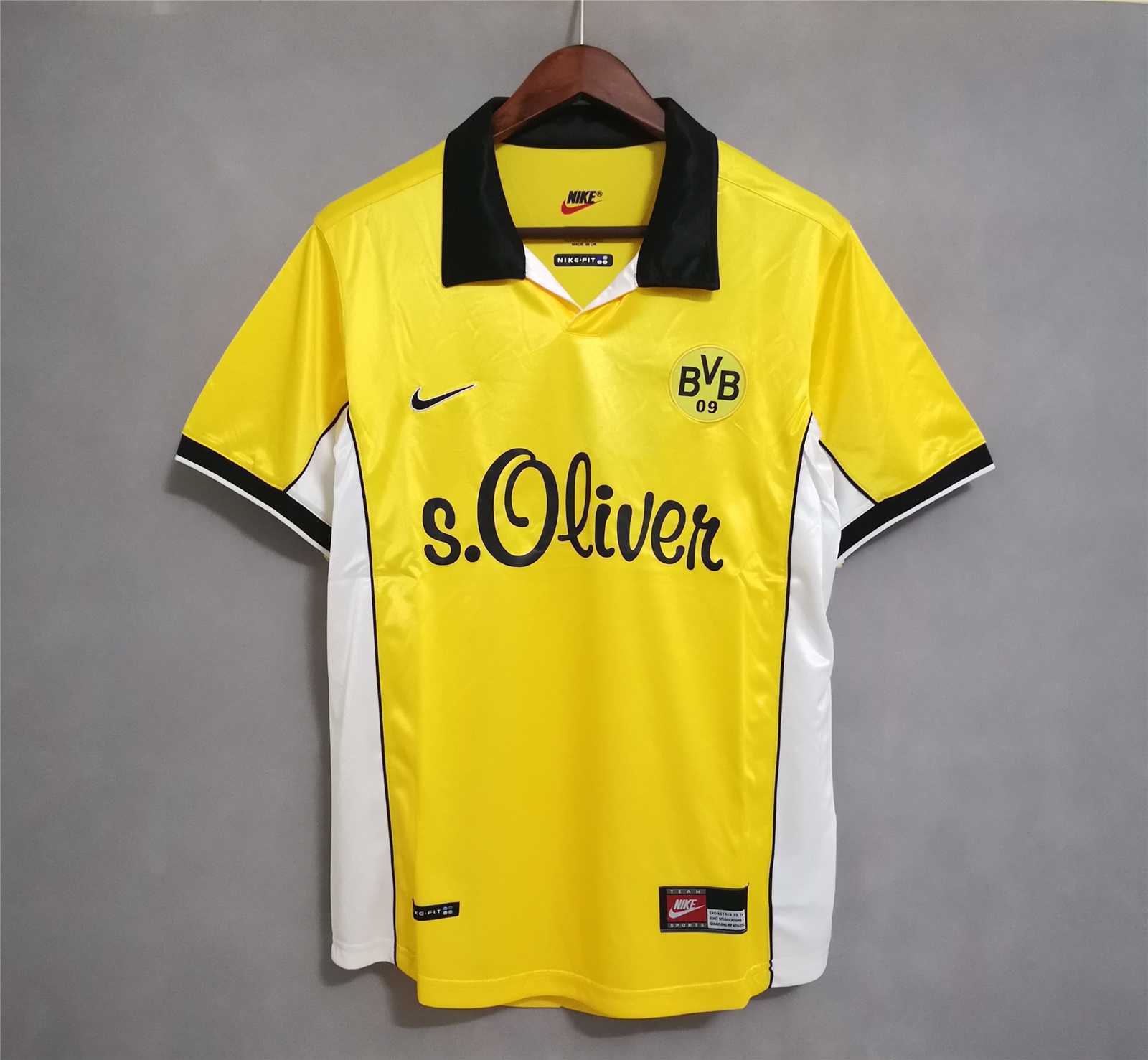 Borussia Dortmund Retro Jersey Home Soccer Shirt 1998-1999 - Ujersey NHL