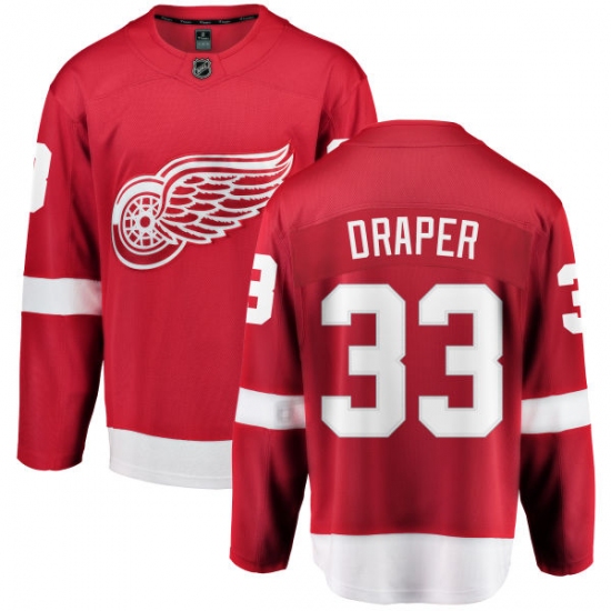 Men's Detroit Red Wings #33 Kris Draper Fanatics Branded Red Home Breakaway NHL Jersey - Ujersey