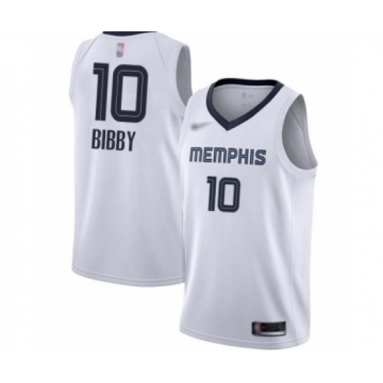 Women's Memphis Grizzlies #10 Mike Bibby Swingman White Finished Basketball Jersey - Association Edition - Ujersey