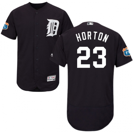 Men's Majestic Detroit Tigers #23 Willie Horton Navy Blue Alternate Flex Base Authentic Collection MLB Jersey - Ujersey