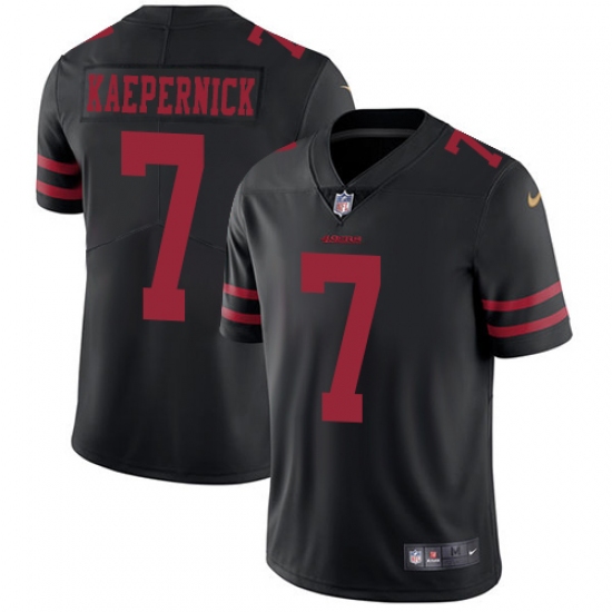 Youth Nike San Francisco 49ers #7 Colin Kaepernick Black Vapor Untouchable Limited Player NFL Jersey - Ujersey