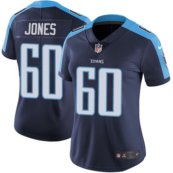 Women's Nike Tennessee Titans #60 Ben Jones Navy Blue Alternate Vapor Untouchable Limited Player NFL Jersey - Ujersey