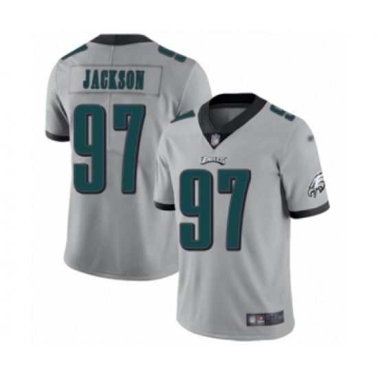 Men's Philadelphia Eagles #97 Malik Jackson Limited Silver Inverted Legend Football Jersey - Ujersey