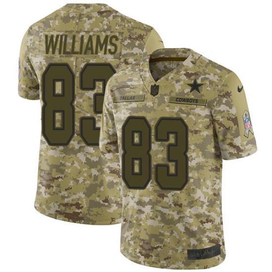 Men's Nike Dallas Cowboys #83 Terrance Williams Limited Camo 2018 Salute to Service NFL Jersey - Ujersey