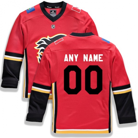 Youth Calgary Flames Fanatics Branded Red Home Replica Custom Jersey - Ujersey