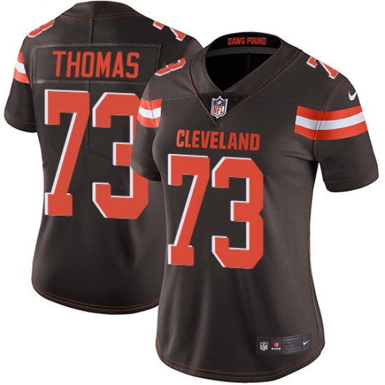 Women's Nike Cleveland Browns #73 Joe Thomas Brown Team Color Vapor Untouchable Limited Player NFL Jersey - Ujersey