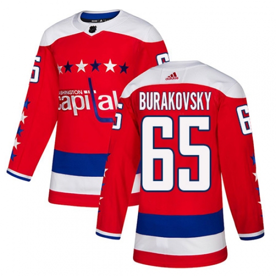 Youth Adidas Washington Capitals #65 Andre Burakovsky Authentic Red Alternate NHL Jersey - Ujersey