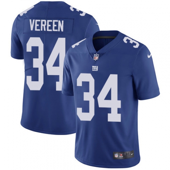 Men's Nike New York Giants #34 Shane Vereen Royal Blue Team Color Vapor Untouchable Limited Player NFL Jersey - Ujersey