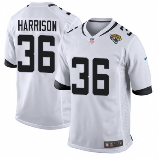 Men's Nike Jacksonville Jaguars #36 Ronnie Harrison Game White NFL Jersey - Ujersey