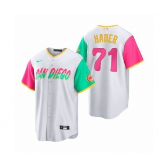 Men's San Diego Padres #71 Josh Hader White 2022 City Connect Cool Base Stitched Jersey - Ujersey