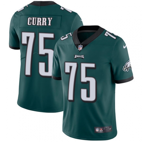 Youth Nike Philadelphia Eagles #75 Vinny Curry Midnight Green Team Color Vapor Untouchable Limited Player NFL Jersey - Ujersey