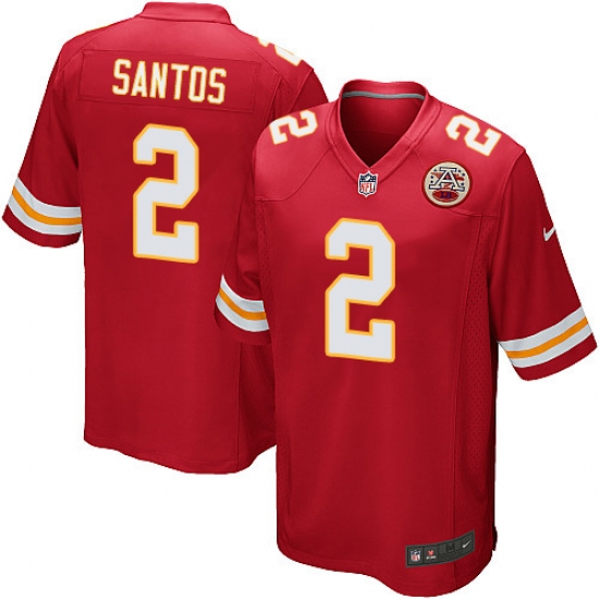 Men's Nike Kansas City Chiefs #2 Cairo Santos Game Red Team Color NFL Jersey - Ujersey