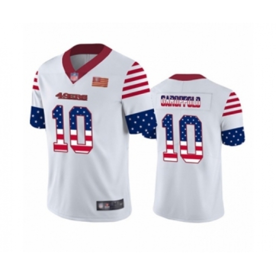 Men's San Francisco 49ers #10 Jimmy Garoppolo White Independence Day Limited Football Jersey - Ujersey