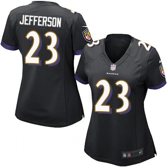 Women's Nike Baltimore Ravens #23 Tony Jefferson Game Black Alternate NFL Jersey - Ujersey