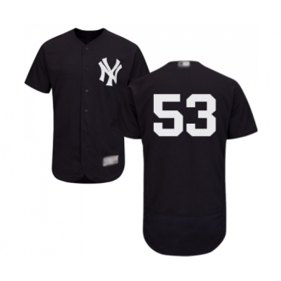 Men's New York Yankees #53 Zach Britton Navy Blue Alternate Flex Base Authentic Collection Baseball Jersey - Ujersey