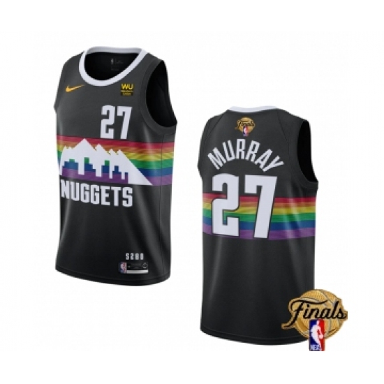 Men's Denver Nuggets #27 Jamal Murray Black 2023 Finals City Edition Stitched Basketball Jersey - Ujersey