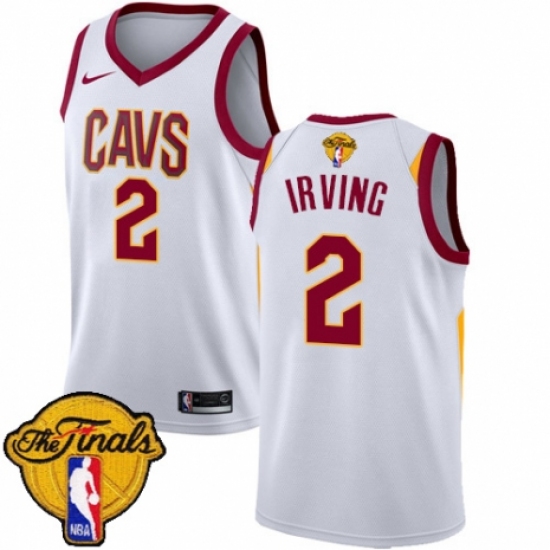 Youth Nike Cleveland Cavaliers #2 Kyrie Irving Authentic White 2018 NBA Finals Bound NBA Jersey - Association Edition - Ujersey