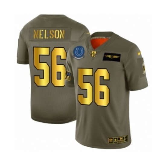 Men's Indianapolis Colts #56 Quenton Nelson Limited Olive Gold 2019 Salute to Service Football Jersey - Ujersey