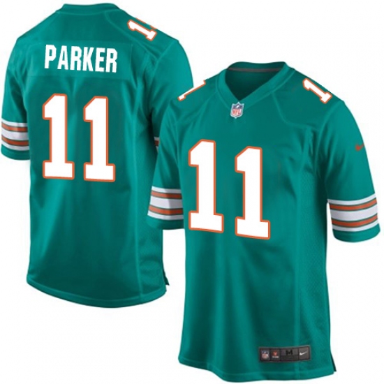 Men's Nike Miami Dolphins #11 DeVante Parker Game Aqua Green Alternate NFL Jersey - Ujersey