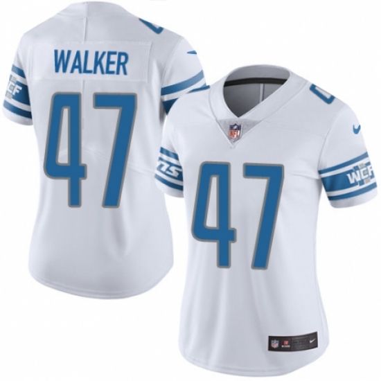 Women's Nike Detroit Lions #47 Tracy Walker White Vapor Untouchable Limited Player NFL Jersey - Ujersey