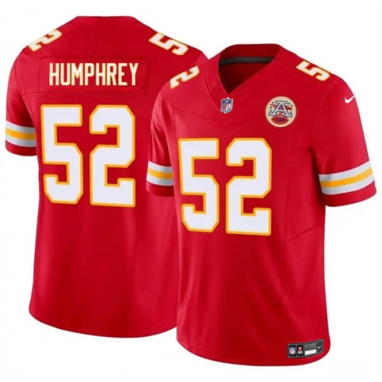 Men's Kansas City Chiefs #52 Creed Humphrey Red 2024 F.U.S.E Vapor Untouchable Limited Stitched Football Jersey - Ujersey