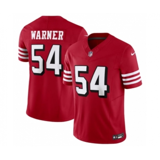 Men's Nike San Francisco 49ers #54 Fred Warner New Red 2023 F.U.S.E. Vapor Untouchable Limited Stitched Football Jersey - Ujersey