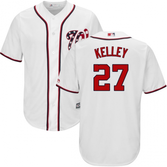 Men's Majestic Washington Nationals #27 Shawn Kelley Replica White Home Cool Base MLB Jersey - Ujersey