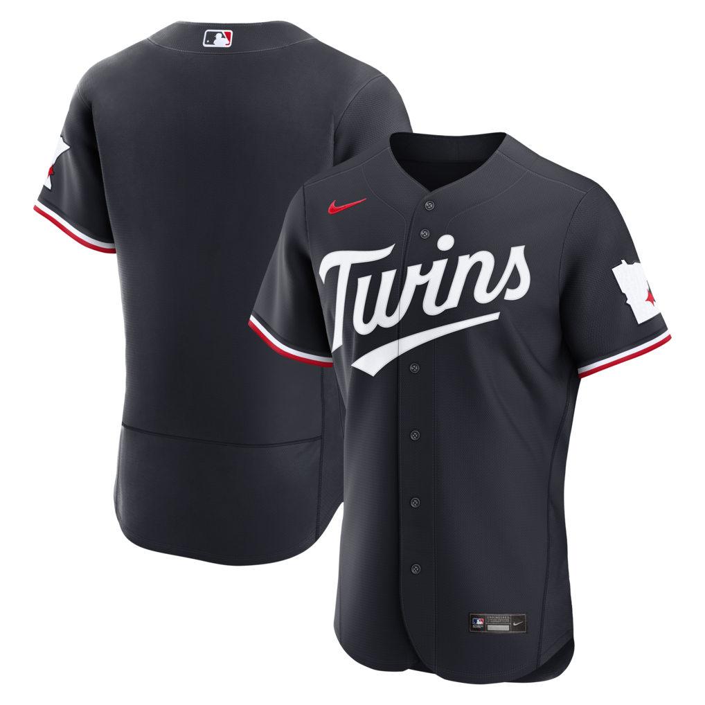 Men's Minnesota Twins  Nike Navy Alternate Authentic Jersey - ujerseystore