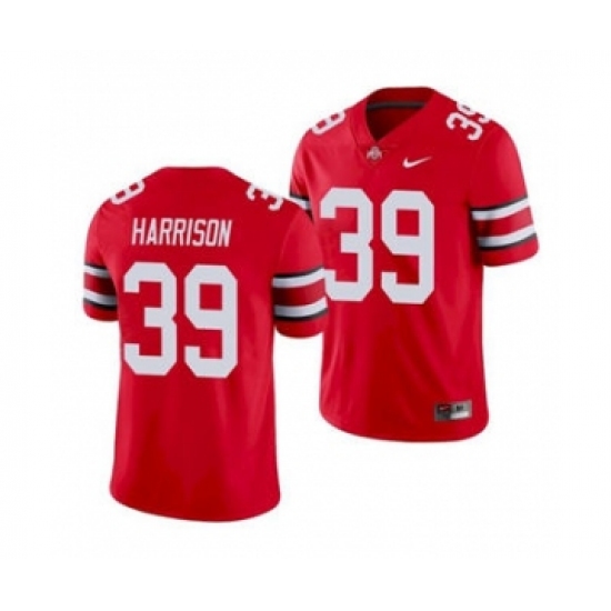 Men's Ohio State Buckeyes Malik Harrison Scarlet Football Game Jersey - Ujersey