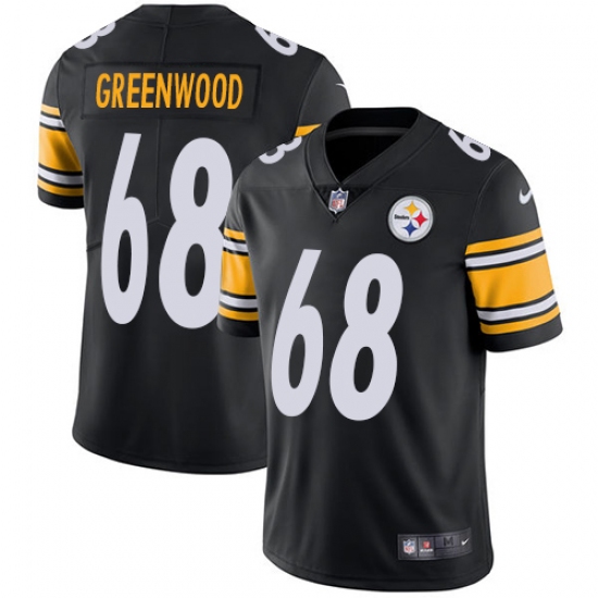 Youth Nike Pittsburgh Steelers #68 L.C. Greenwood Black Team Color Vapor Untouchable Limited Player NFL Jersey - Ujersey