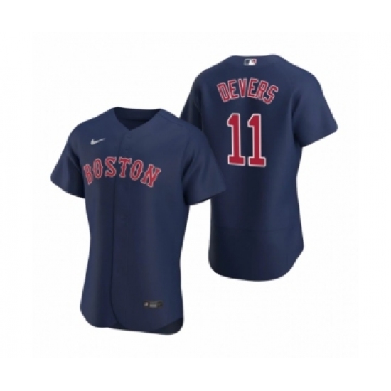 Men's Boston Red Sox #11 Rafael Devers Nike Navy Authentic 2020 Alternate Jersey - Ujersey