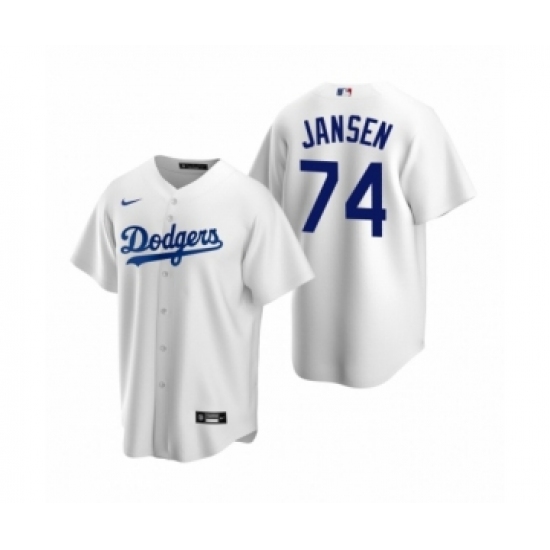 Men's Los Angeles Dodgers #74 Kenley Jansen Nike White Replica Home Jersey - Ujersey