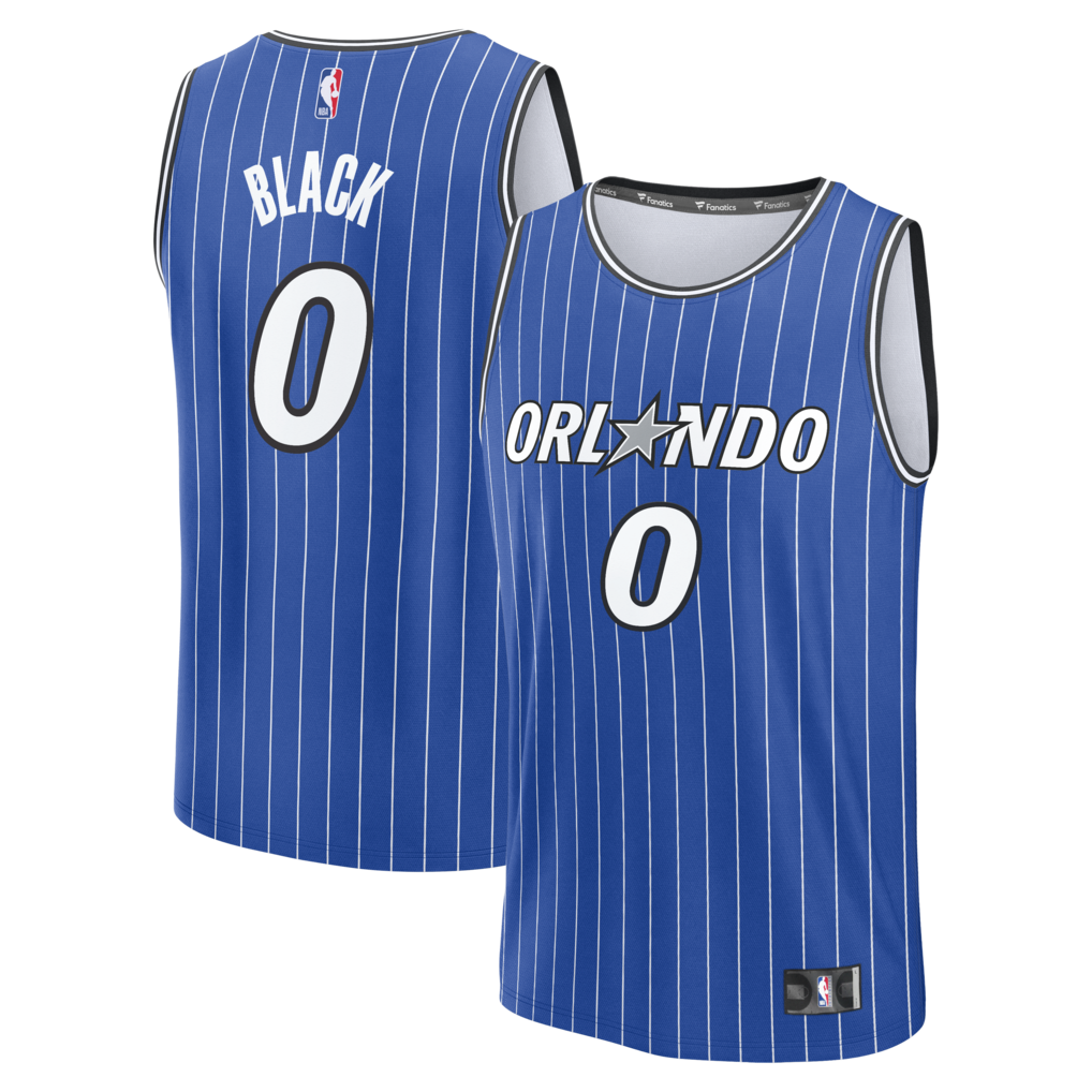Men's Orlando Magic Anthony Black Fanatics Royal Fast Break Replica Jersey - Icon Edition - Ujersey