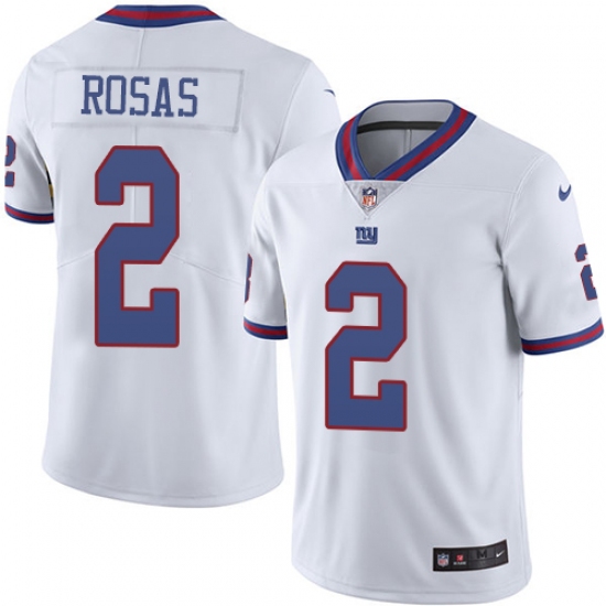 Youth Nike New York Giants #2 Aldrick Rosas Limited White Rush Vapor Untouchable NFL Jersey - Ujersey