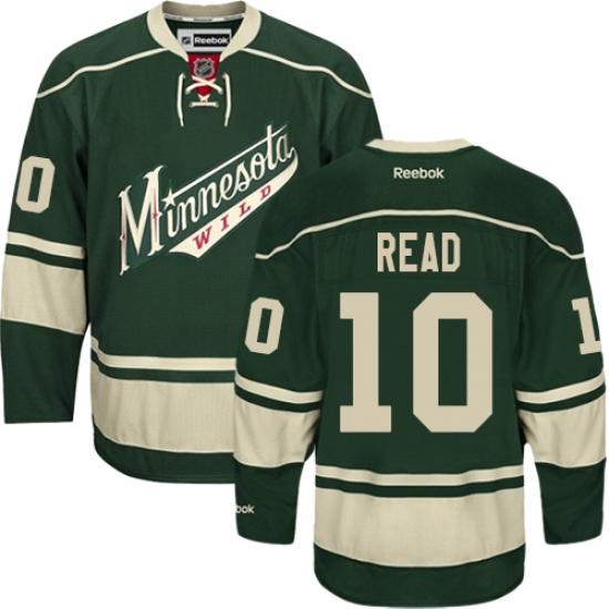 Men's Reebok Minnesota Wild #10 Matt Read Premier Green Third NHL Jersey - Ujersey